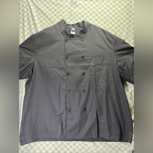 Chef Coat NWT Size 4XL Granite 5-Star Chef Apparel by White Swan Short Sleeve